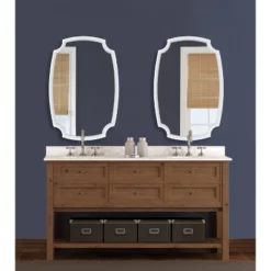 21" X 32" Orianne Scallop Wall Mirror White - Kate & Laurel All Things Decor -Home Decor Store GUEST d9f902cd 1bc1 4532 a14f e592bd1160ee