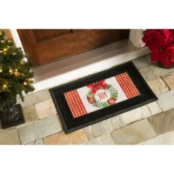 Evergreen Black Scroll Sassafras Floor Mat Indoor Outdoor Rubber Tray 18"x30" Fits Sassafras Inserts 10"x22" Black -Home Decor Store GUEST db4f330e 65bf 42bf ade1 f15711296a0d