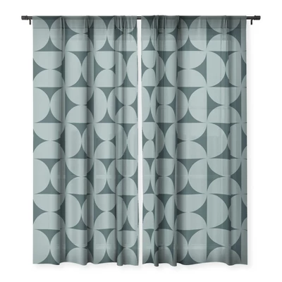 Color Poems Bold Minimalism XCIX Single Panel Sheer Window Curtain - Society6 4 Color Poems Bold Minimalism XCIX Single Panel Sheer Window Curtain - Society6 - Image 2