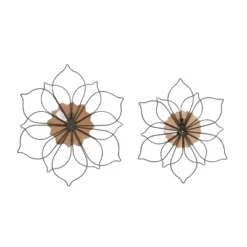 Set Of 2 Metal Floral Wall Decors Black - Olivia & May -Home Decor Store GUEST dd3dfc53 ccef 4c1c bb48 815ca43649fa