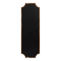 16" X 48" Hogan Framed Scallop Wall Mirror Rustic Brown - Kate & Laurel All Things Decor -Home Decor Store GUEST ddcdcec3 6f88 4d25 8461 66fd8486d2c7