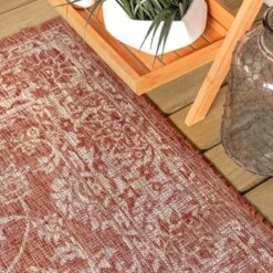 Tela Bohemian Inspired Textured Weave Floral Indoor/Outdoor Area Rug - JONATHAN Y -Home Decor Store GUEST dddfcd2a d175 4fbd 8446 354d30d3f991