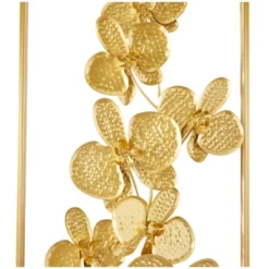 Set Of 2 Metal Floral Orchid Wall Decors With Gold Frame - CosmoLiving By Cosmopolitan -Home Decor Store GUEST de9b7304 9415 4186 b92a 6f2b3c556ade
