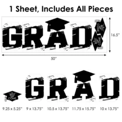 Big Dot Of Happiness Black And White Graduation Party Decor - Vinyl Wall Decals - Grad -Home Decor Store GUEST deb7257f 1171 4429 b9bf 3604a7cb2af5