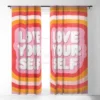 Showmemars Love Yourself Retro Type Single Panel Sheer Window Curtain - Society 6 -Home Decor Store GUEST ded6473b 12dd 4ea1 af56 d59487e16c73