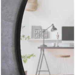 28" Rollo Round Wall Mirror Black - Kate & Laurel All Things Decor -Home Decor Store GUEST e4076a3c dfc9 4483 b08c 31e6e2c412ea