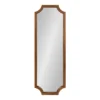16" X 48" Hogan Framed Scallop Wall Mirror Rustic Brown - Kate & Laurel All Things Decor