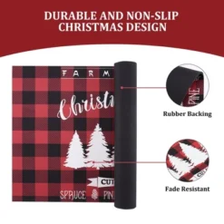 Trinity Plaid White Christmas Tree Non-Slip Decorative Doormat -Home Decor Store GUEST e9ef18f5 cf47 4c90 9239 a7b16d60cbbe
