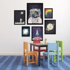 (Set Of 6) Framed Prints Gallery Wall Art Set Outer Space Astronaut By Tracie Andrews - Americanflat -Home Decor Store GUEST ec06f209 4202 414e a149 b8f3b7e71781