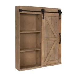 Decorative Wood Wall Storage Cabinet With Vanity Mirror And Sliding Barn Door Rustic Brown - Kate & Laurel All Things Decor 13 Decorative Wood Wall Storage Cabinet With Vanity Mirror And Sliding Barn Door Rustic Brown - Kate & Laurel All Things Decor -Home Decor Store GUEST ed8d64a9 ab2e 416a 9efe 7a2713c031a0