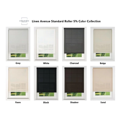 Linen Avenue Cordless 5% Solar Screen Standard Roller Shade, White, Fawn, And Sand 7 Linen Avenue Cordless 5% Solar Screen Standard Roller Shade, White, Fawn, And Sand - Image 5