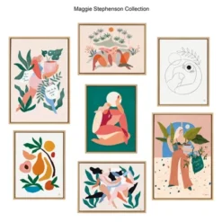 18" X 24" Sylvie How The Sun Loves The Moon Framed Canvas Wall Art By Maggie Stephenson Natural - Kate And Laurel -Home Decor Store GUEST eeb5fa1a ad8a 4fb6 a446 ed8a526a21dd