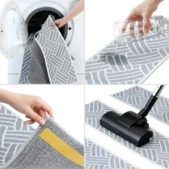 SussexHome Flower Design Cotton Anti-Slip Stair Treads, 9” X 28“ -Home Decor Store GUEST eed3730e a6d1 4597 a6e7 4c691e6bbfdd