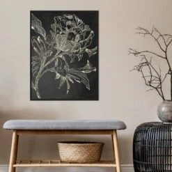 22" X 30" Golden Flower Folklore I By Asia Jensen Framed Canvas Wall Art Black - Amanti Art -Home Decor Store GUEST eed74039 ff93 4066 9e16 ca0a663cc219