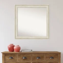 31" X 31" Non-Beveled Regal Birch Cream Bathroom Wall Mirror - Amanti Art -Home Decor Store GUEST ef4b639f bb90 449e a721 13f9c1a1c058