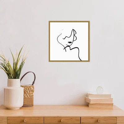 16" X 16" Muser I Woman By Isabelle Z Framed Canvas Wall Art Gold - Amanti Art 5 16" X 16" Muser I Woman By Isabelle Z Framed Canvas Wall Art Gold - Amanti Art - Image 3