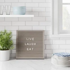 14"x 14" Wood Letterboard Gray - Threshold™