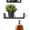 Display Floating Wooden Shelves With Espresso Finish - Set Of 3 Wall Decoration Shelves - Homeitusa -Home Decor Store GUEST f200cb0e 3742 406c b03a c3e4fb8669d6