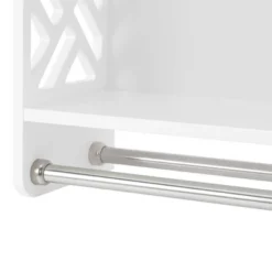 Coventry Bath Shelf With Two Towel Rods White - Alaterre Furniture -Home Decor Store GUEST f27061b3 0e1a 4140 ac5c 10d0ee1c132c