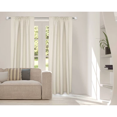 Decorative Drapery Curtain Rod With Faceted Crystal Finials Brushed Nickel - Lumi Home Furnishings 5 Decorative Drapery Curtain Rod With Faceted Crystal Finials Brushed Nickel - Lumi Home Furnishings - Image 3