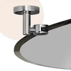 Hamilton Hills 24"x36" Frameless Oval Pivot Wall With Mirror Black Rounded Wall Brackets -Home Decor Store GUEST f4756fcc 29a0 41bd ac6b 242a6ca29a01