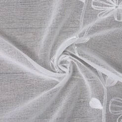 Trinity Sheer Floral Embroidered Small Curtains Rod Pocket Kitchen Window Treatment -Home Decor Store GUEST f6edbc88 cb5e 490d a375 5e3e7a5fe2df