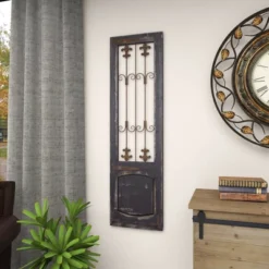 Traditional Metal Scroll Distressed Door Inspired Ornamental Wall Decor With Metal Wire Details Brown - Olivia & May -Home Decor Store GUEST f80d26b9 0705 4d64 bd03 fbcdaa8a061b