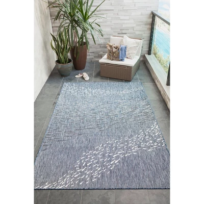 Liora Manne Carmel Indoor/Outdoor Rug Navy 7 Liora Manne Carmel Indoor/Outdoor Rug Navy - Image 5