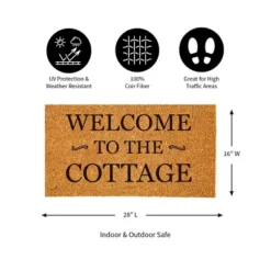 Evergreen 16 X 28 Inches Welcome To The Cottage Door Mat | Non-Slip Rubber Backing | Dirt Catching Natural Coir | Indoor And Outdoor Home Decor 13 Evergreen 16 X 28 Inches Welcome To The Cottage Door Mat | Non-Slip Rubber Backing | Dirt Catching Natural Coir | Indoor And Outdoor Home Decor -Home Decor Store GUEST f978af38 d636 473e bfeb b10492fc189b