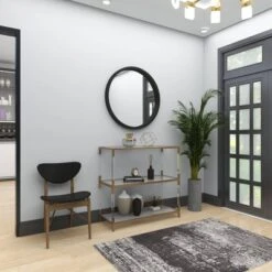 32" Contemporary Wood Wall Mirror Black - Olivia & May -Home Decor Store GUEST fbd375c2 688b 4900 b5e3 d637a80617dd