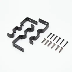 Home Decor Store 43 Kenney Wakefield 5/8" Standard Decorative Window Double Curtain Rod, 66-120", Black