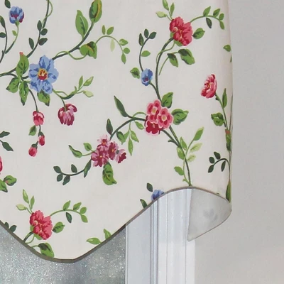 English Ivy Regal Style 3" Rod Pocket Valance 50" X 17" Spring By RLF Home 3 English Ivy Regal Style 3" Rod Pocket Valance 50" X 17" Spring By RLF Home