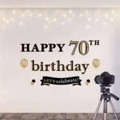 Big Dot Of Happiness Adult 70th Birthday - Gold - Peel And Stick Birthday Party Decoration - Wall Decals Backdrop -Home Decor Store GUEST fc672a42 bab1 43a2 b98d 674d253e9cfb