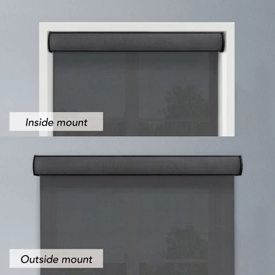 Linen Avenue Cordless Cassette 5% Solar Roller Shade,Black, Charcoal, And White 3 Linen Avenue Cordless Cassette 5% Solar Roller Shade,Black, Charcoal, And White