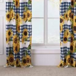 Sunflower Window Panel Blackout Curtain Pair 42" X 84" Gold By Barefoot Bungalow -Home Decor Store GUEST ffbbc577 e815 4f5d 9e82 16954b6eac2d